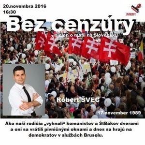 Bez cenzúry 70 - 2016-11-20 ako naši rodičia „vyhnali“ komunistov a ŠtB-ákov...