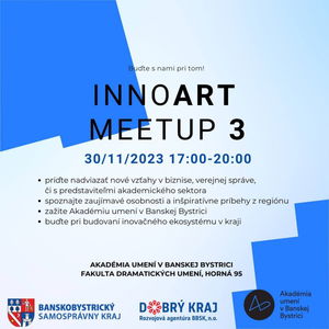 INNOART MEETUP 3 sa bude konať v Banskej Bystrici 30. novembra 2023