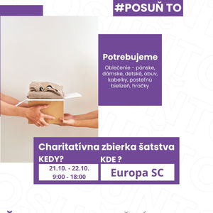 O pripravovanej zbierke "Posuň to" v meste pod Urpínom